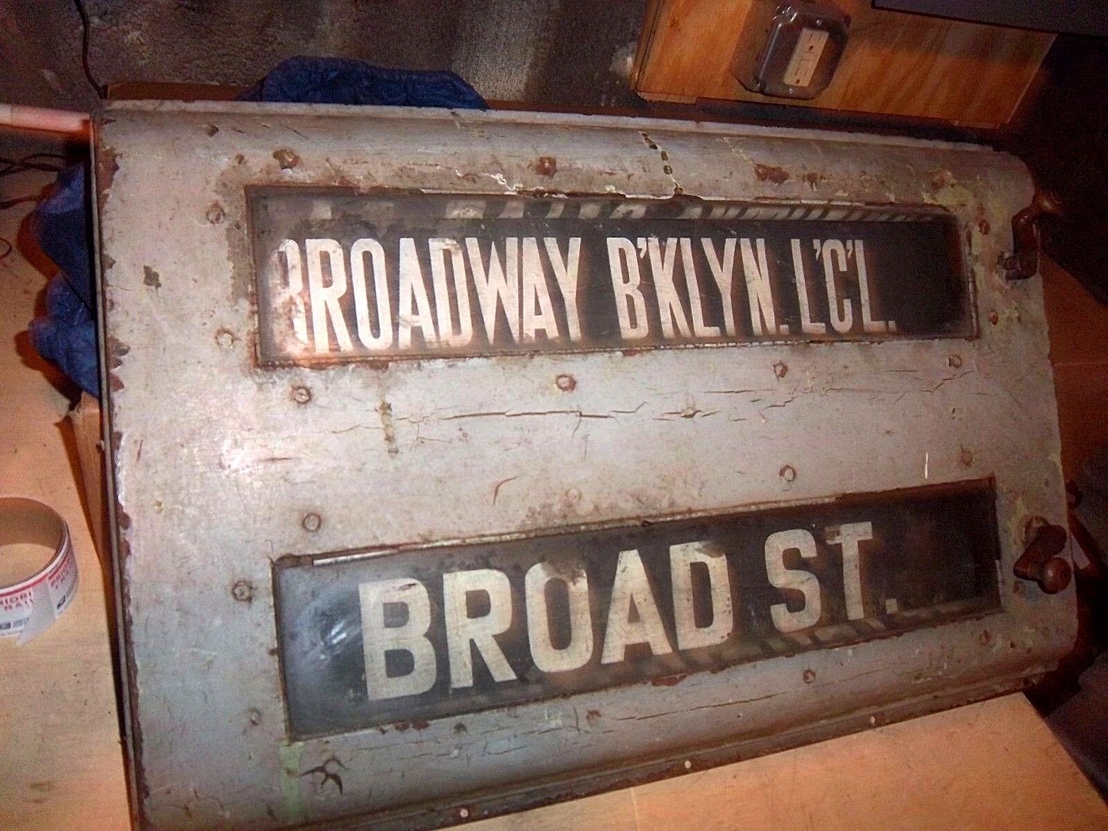 NY NYC SUBWAY ROLL SIGNS BMT BROADWAY BROOKLYN CANARSIE BRIGHTON BEACH BROAD ST.