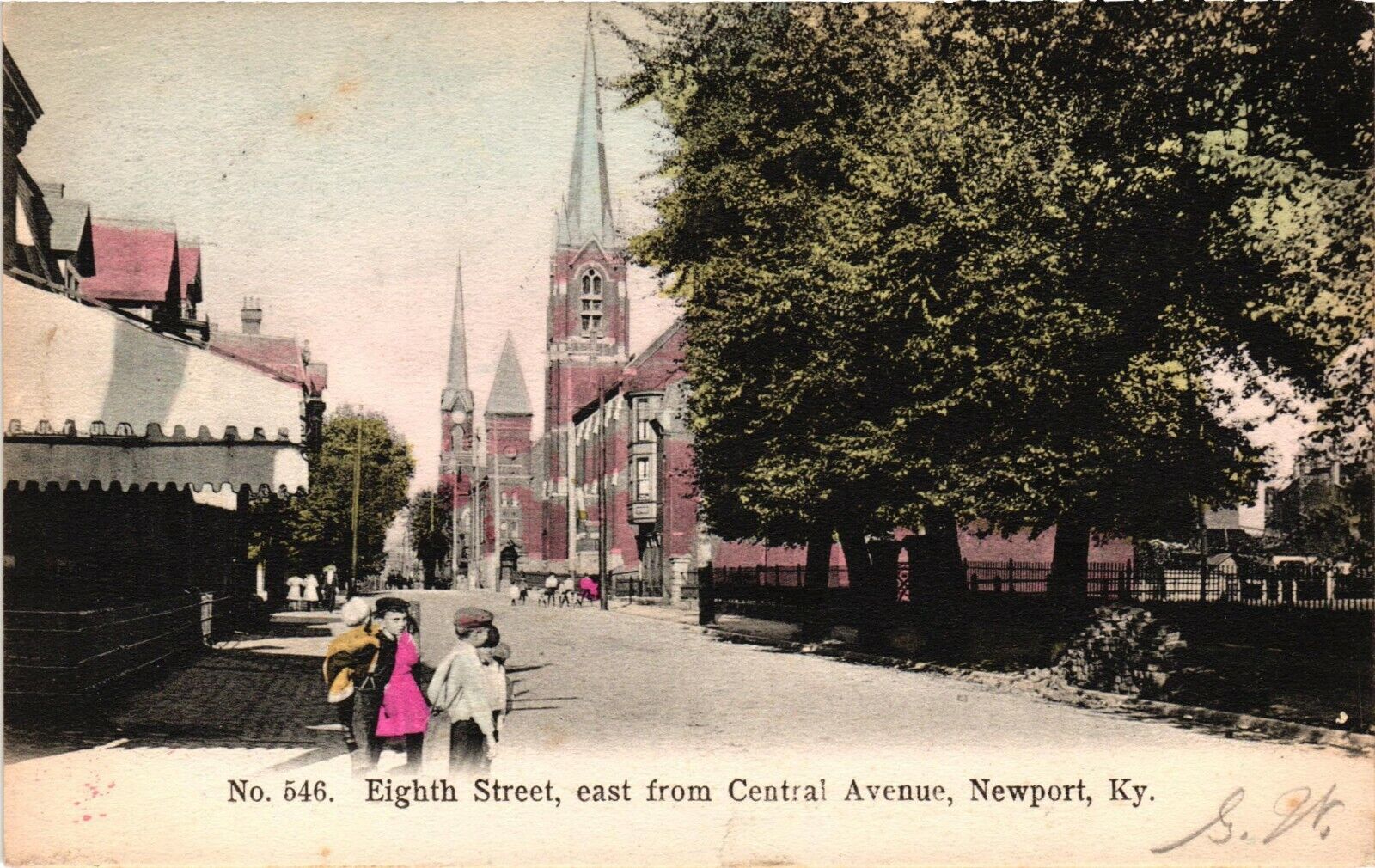 Vintage Postcard - 1907 Eighth Street East From Central Avenue Newport KY #4515