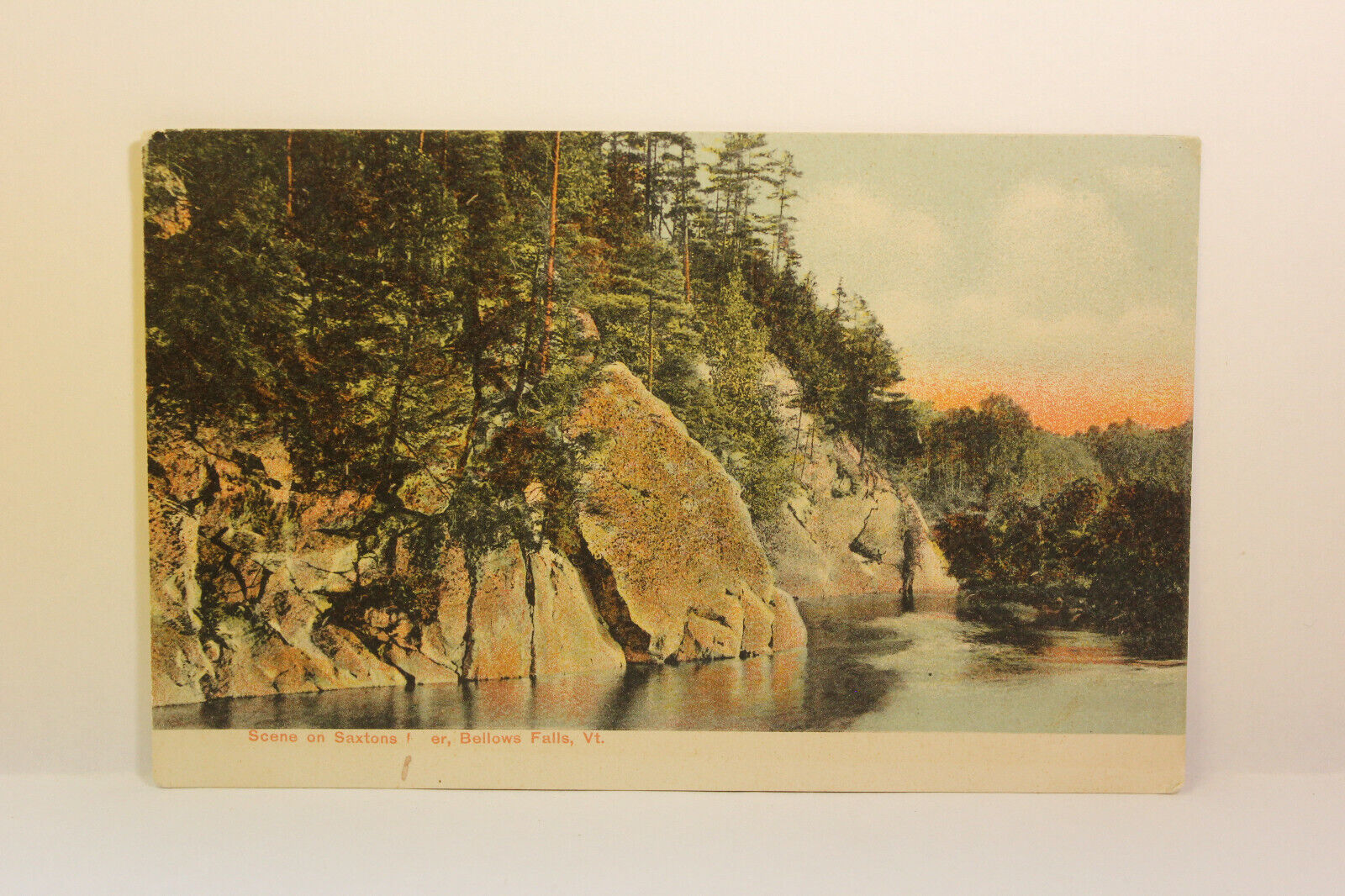 Postcard Scene On Saxtons River Bellows Falls VT