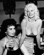 SOPHIA LOREN & JAYNE MANSFIELD 1957 PARTY - 8X10 PUBLICITY PHOTO (CC872) picture