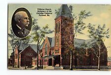 Old Postcard Williston Church birthplace of the Christian Endeavor Portland ME picture