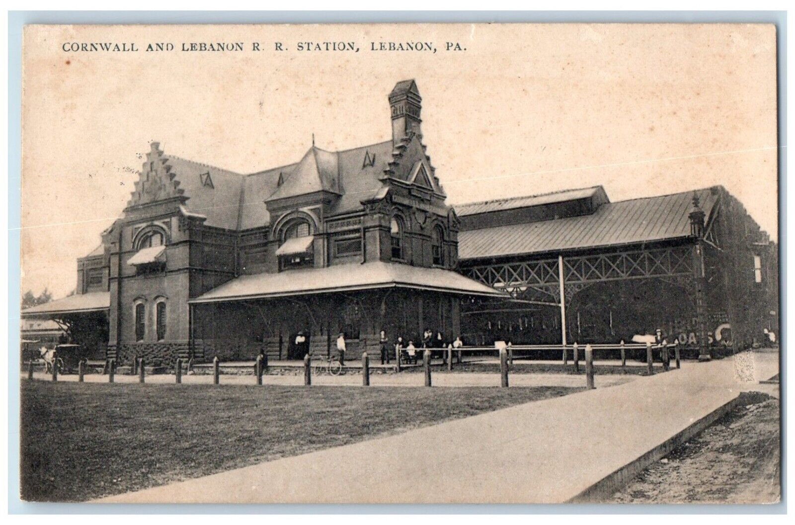 1910 Cornwall And Lebanon R. R. Station Lebanon Pennsylvania PA Antique Postcard