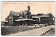 1910 Cornwall And Lebanon R. R. Station Lebanon Pennsylvania PA Antique Postcard picture