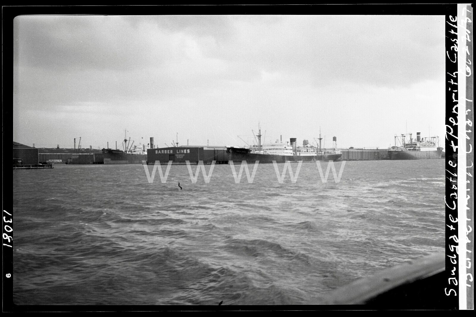 \'37 Sandgate & Penrith Castle Buttermilk Ch Manh NYC Old Ship Photo Negative B16
