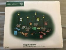 NEW Dept 56 Seasonal Lampposts with Banners RETIRED 53048 Village Accessories picture