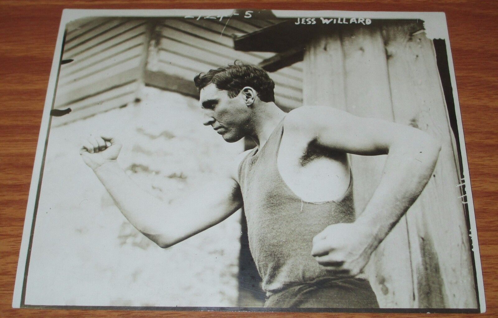 Jess Willard 1909 Rare Type I Original George Grantham Bain Boxing Photo.