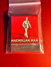 MATCHBOOK - MACMILLAN RING FREE MOTOR OIL - I AM THE MACMILLAN MAN - UNSTRUCK picture