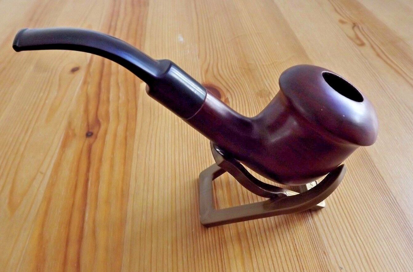 Sherlock Holmes Calabash Brown Wood Tobacco Pipe With Filter & Pouch 