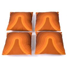 Set of 4 Verner Panton for Mira X Orange Kurve Mid-Century Modern Danish Pillows picture