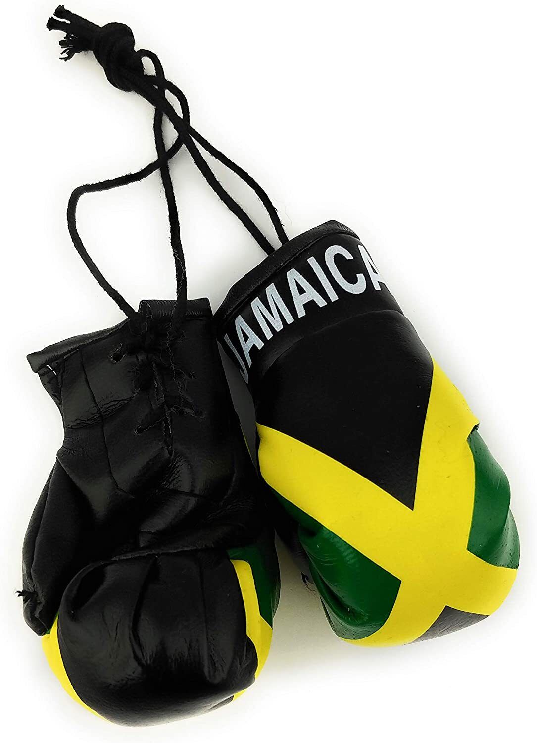 Jamaica Mini Boxing Gloves Flag Car Rearview Ornament Jamaican Flag Reggae 4