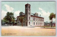 Canal Dover Ohio~City Hall & Main Street~c1910 Rotograph Postcard picture