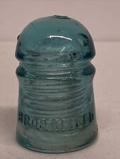Brookfield New York Aqua Insulator Double Stamped JO Over 10 picture