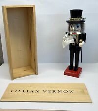 Vintage Lillian Vernon Wooden Nutcracker Magician & Box  picture
