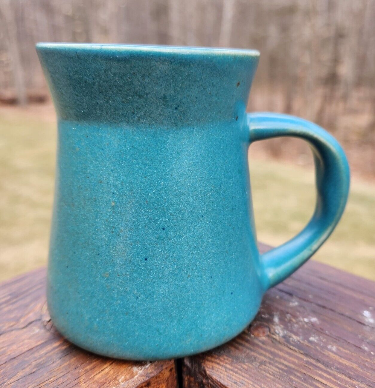 Vintage BENNINGTON POTTER Cooperative Design Vermont Matte Green Pottery Mug MCM