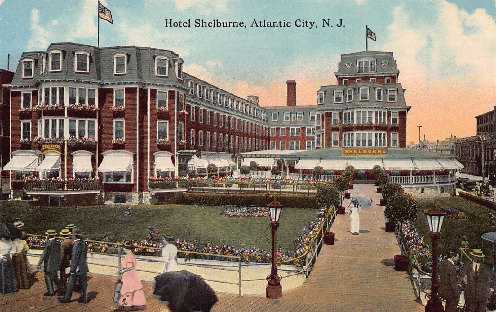 Hotel Shelburne, Atlantic City, New Jersey, Early Postcard, Unused 
