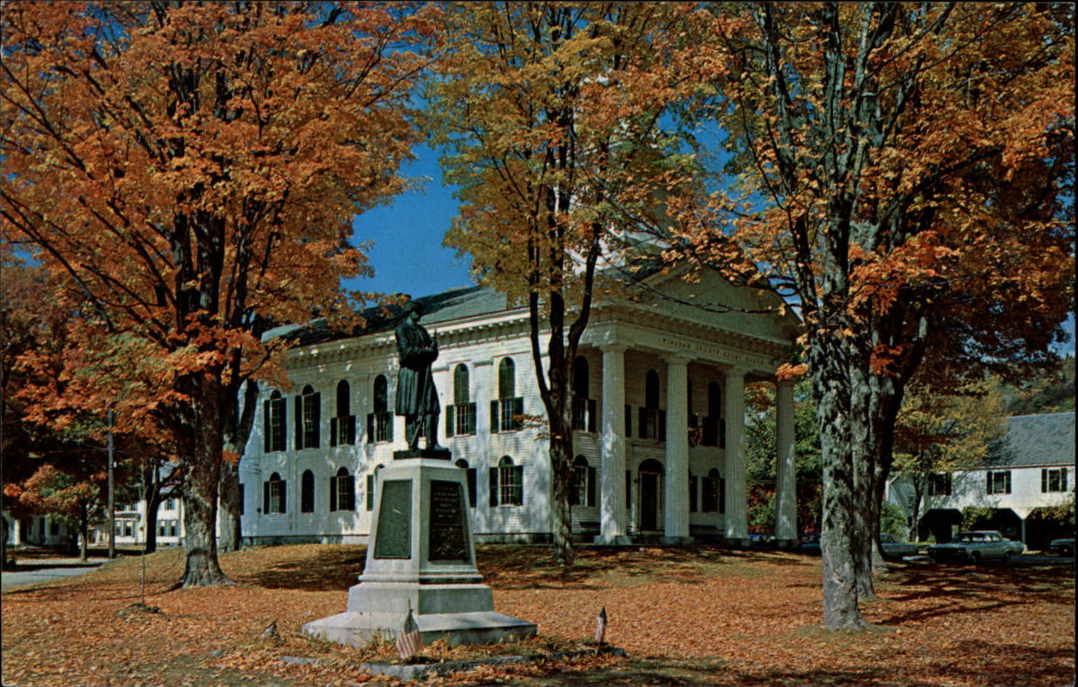 Vermont Newfane Windham County Court House autumn ~ postcard sku535