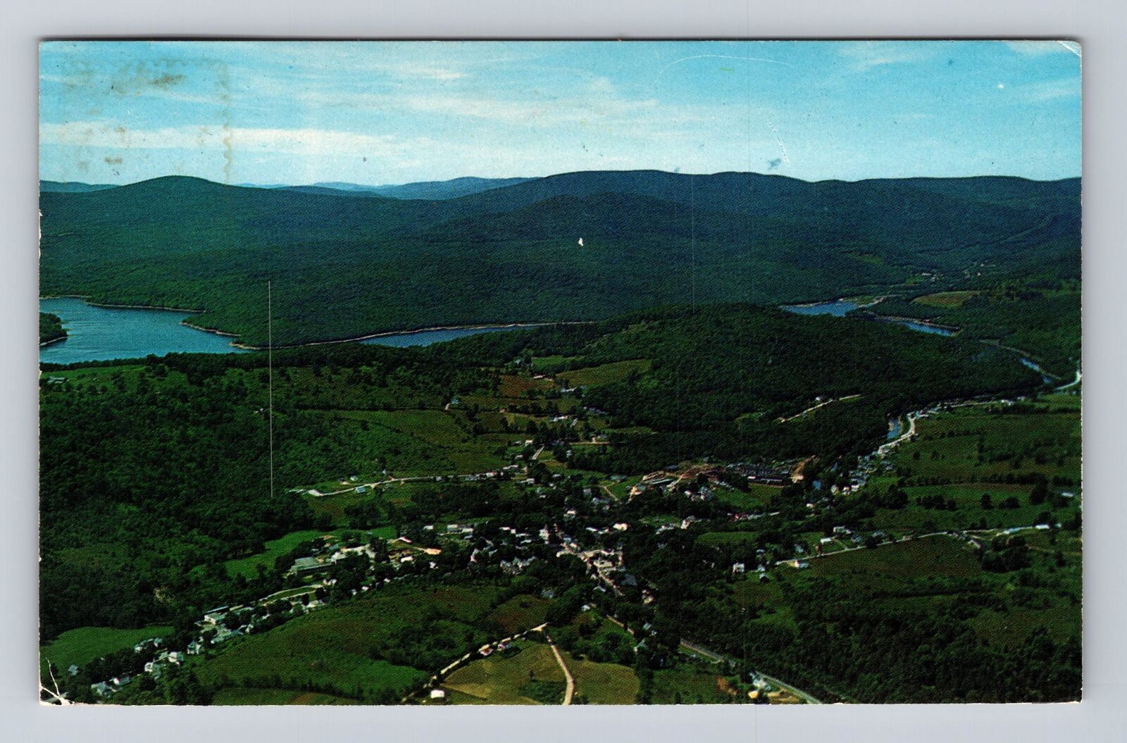 Wilmington VT-Vermont, Aerial Lake Whitingham, Antique, Vintage c1910 Postcard