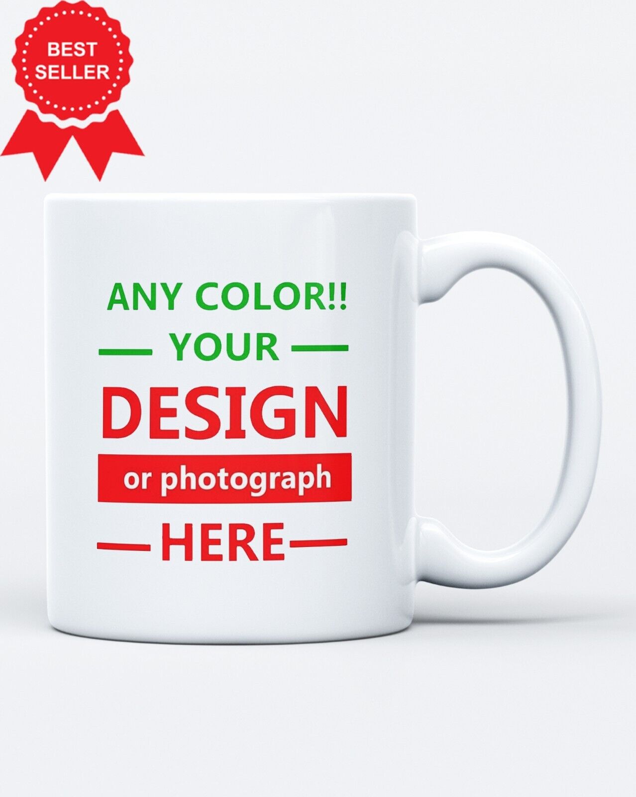 Personalized Coffee Mug Custom Photo Your Text Name Gift 11oz Ceramic Printed