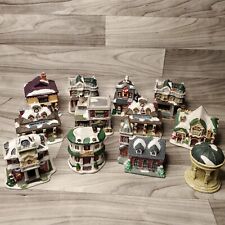 Lot of 12 Cobblestone Windham Christmas Winter Village Houses Mix 2002/2003/2004 picture