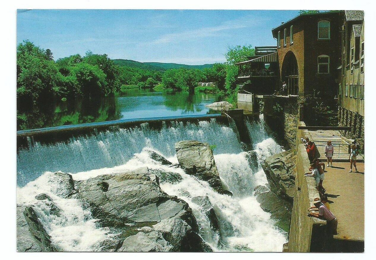 Quechee Vermont VT Postcard Old Mill Ottauquechee River