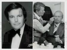 1981 Press Photo Frank Westmore does makeup of Robert Wagner in 
