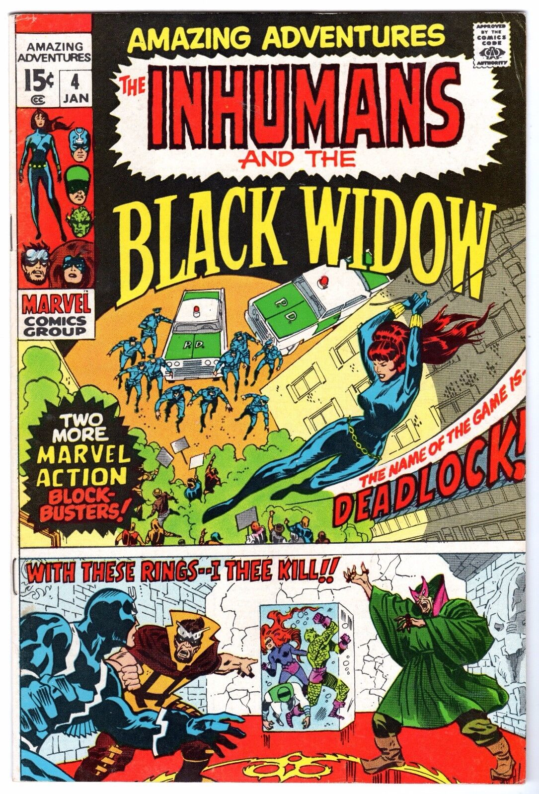 Amazing Adventures #4 featuring Inhumans & Black Widow, Very Fine Condition