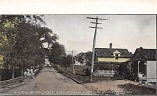 Plainfield Connecticut~Little Girls on Railroad Avenue~Homes~Dirt Road~1908 B&W picture