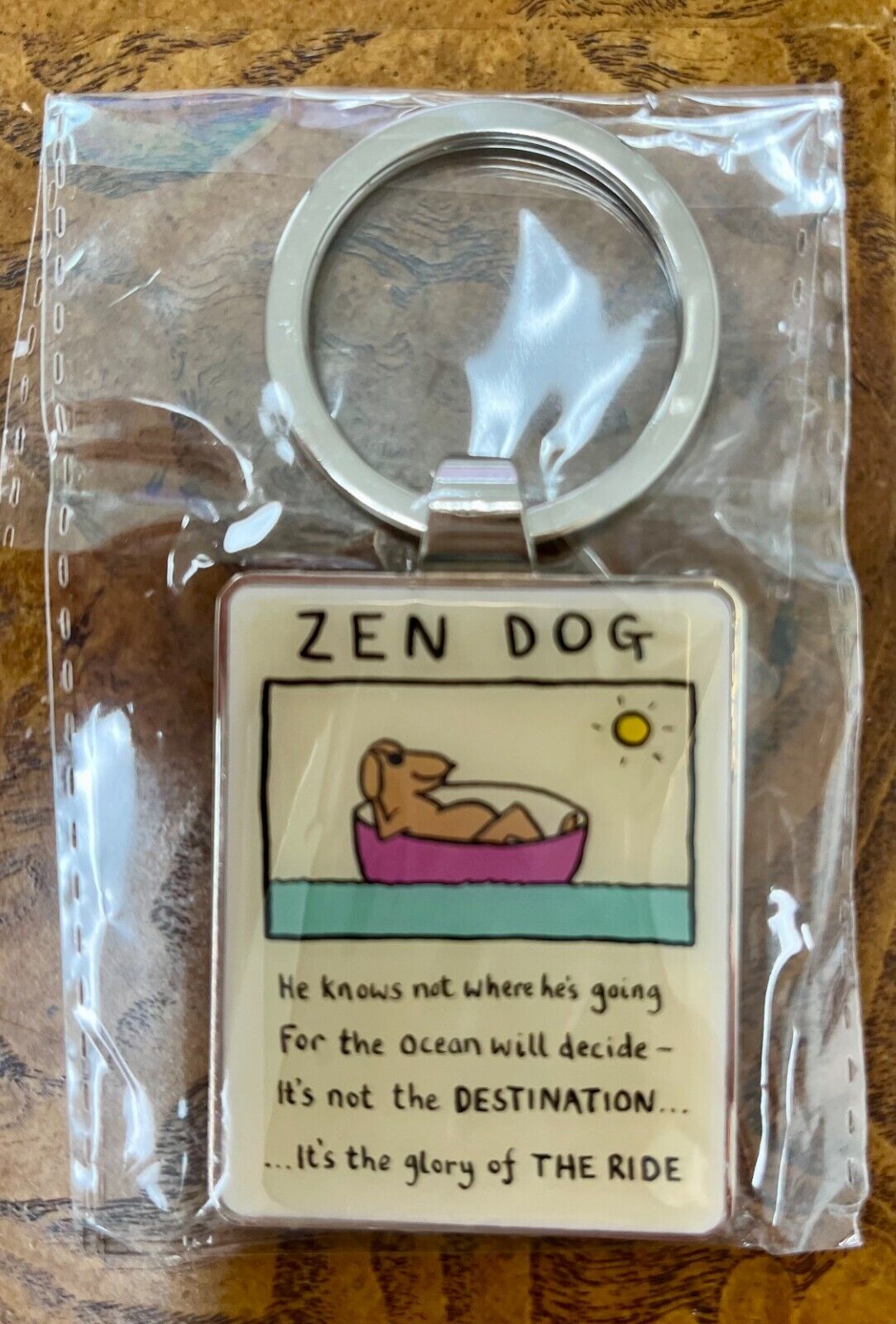 Edward Monkton Zen Dog Keychain