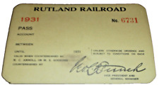 1931 RUTLAND RAILROAD UNISSUED EMPLOYEE PASS #6731 picture