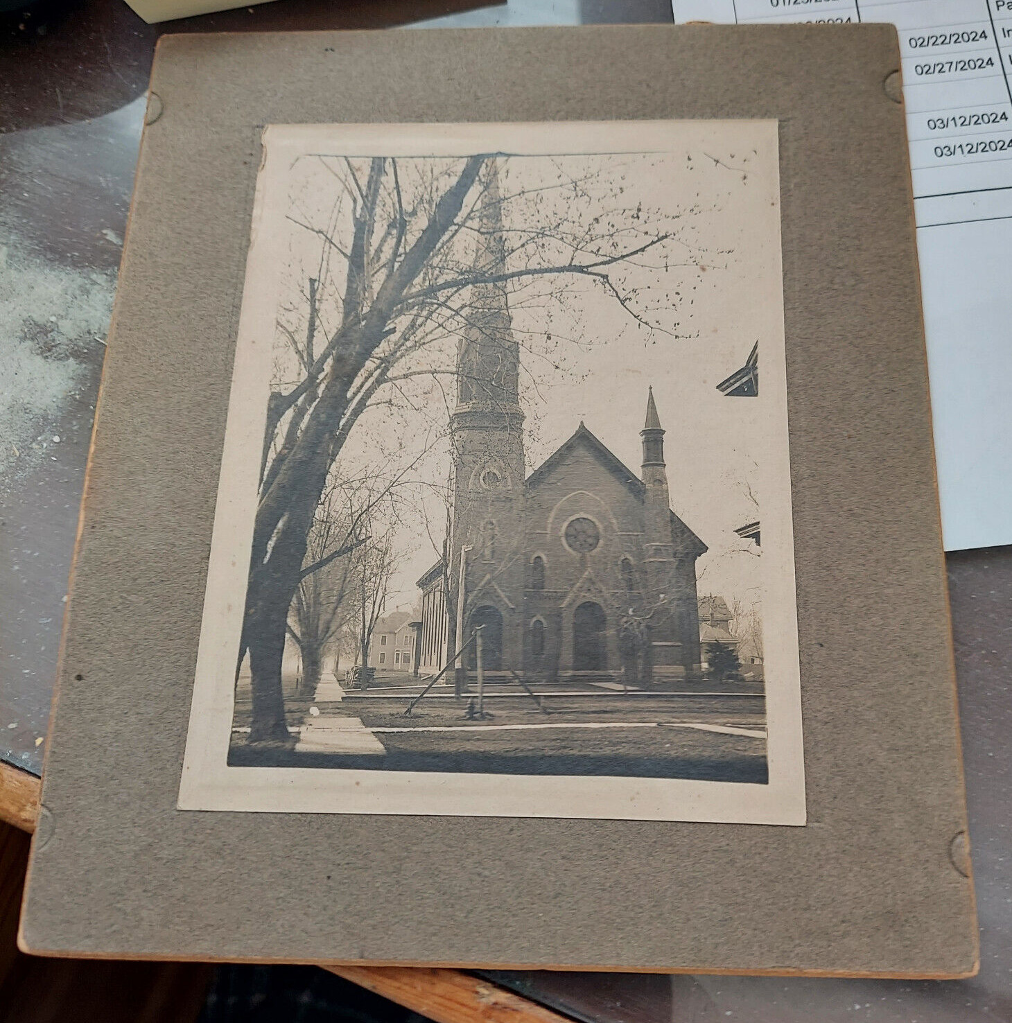 BELVIDERE ILLINOIS REAL PHOTO NO. SIDE BAPTIST CHURCH CIRCA 1915