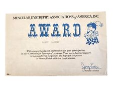 JERRY LEWIS Signed MDA CARNIVAL AWARD 1960s picture