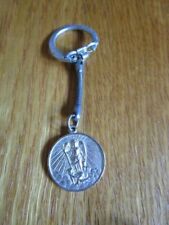 Vtg St Christopher-I Am Catholic In Case Of An Accident Notify A Priest Keychain picture