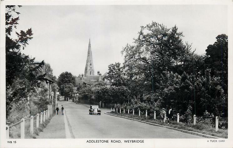 Weybridge Surrey England Addlestone Road OLD PHOTO