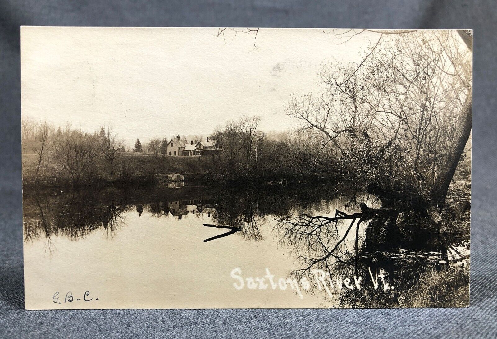 1906 Saxtons River Vermont VT Vintage Real Photo Postcard RPPC View UDB
