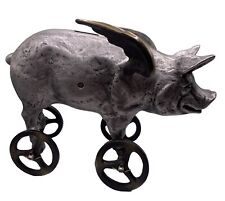 Scott Nelles Cast Flying Pig Bank Art Contemporary Bronze Decor When Pigs Fly picture
