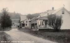 WEST WARDSBORO, VT ~ MAIN STREET, HOMES, REAL PHOTO PC ~ used 1917 picture
