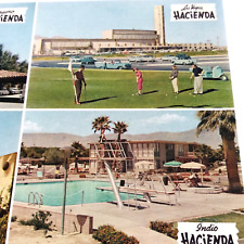Hacienda Motel Fresno Bakersfield Indio CA California Postcard Multi-view picture