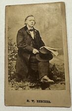 Henry Ward Beecher Photo Card Abolitionist 2.5” X 3.75” Rare picture
