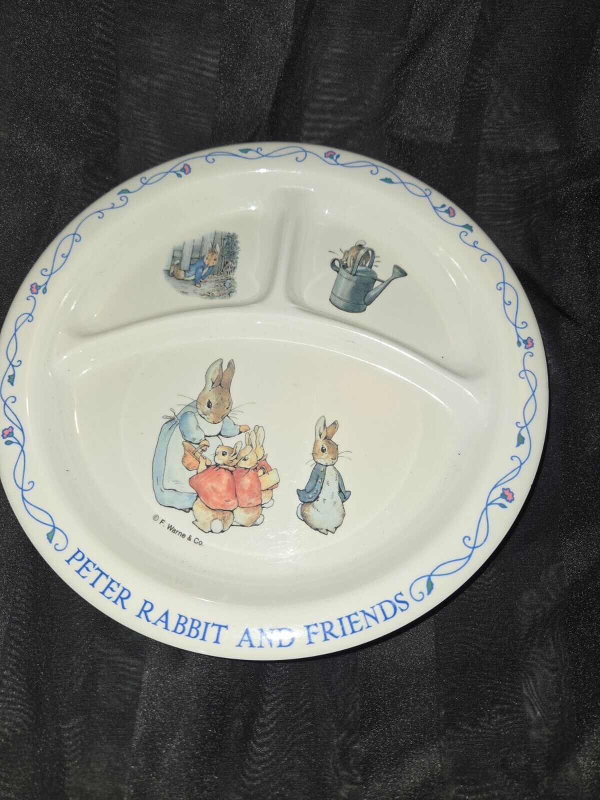 Peter Rabbit and Friends Children\'s Divided Plate Melamine by Eden 