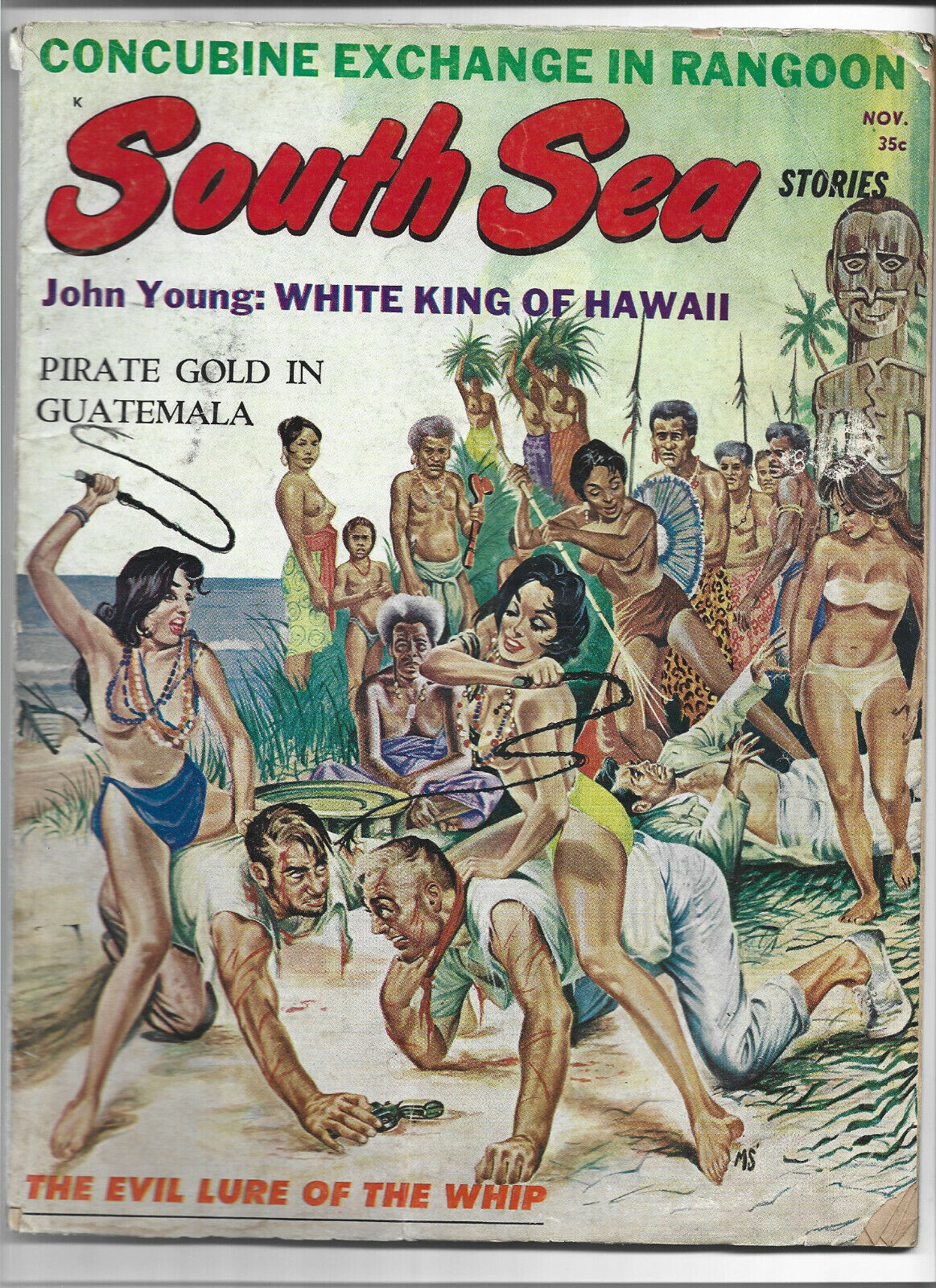 South Sea Stories Magazine November 1963 Bondage Torture Action Pulp GGA