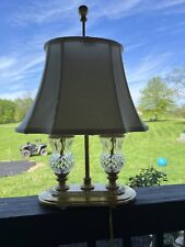WATERFORD CRYSTAL DUAL LAMP WITH ORIGINAL SHADE picture