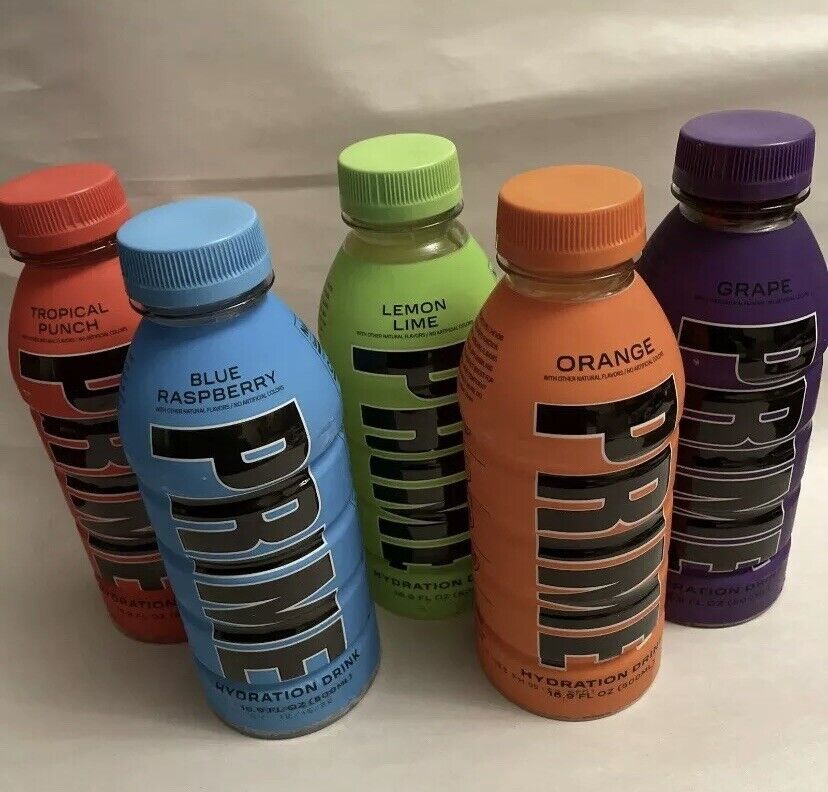 PRIME HYDRATION DRINK By Logan Paul x KSI 5 FLAVORS 🔴🟠🟢🟣🔵 Fast Shipping