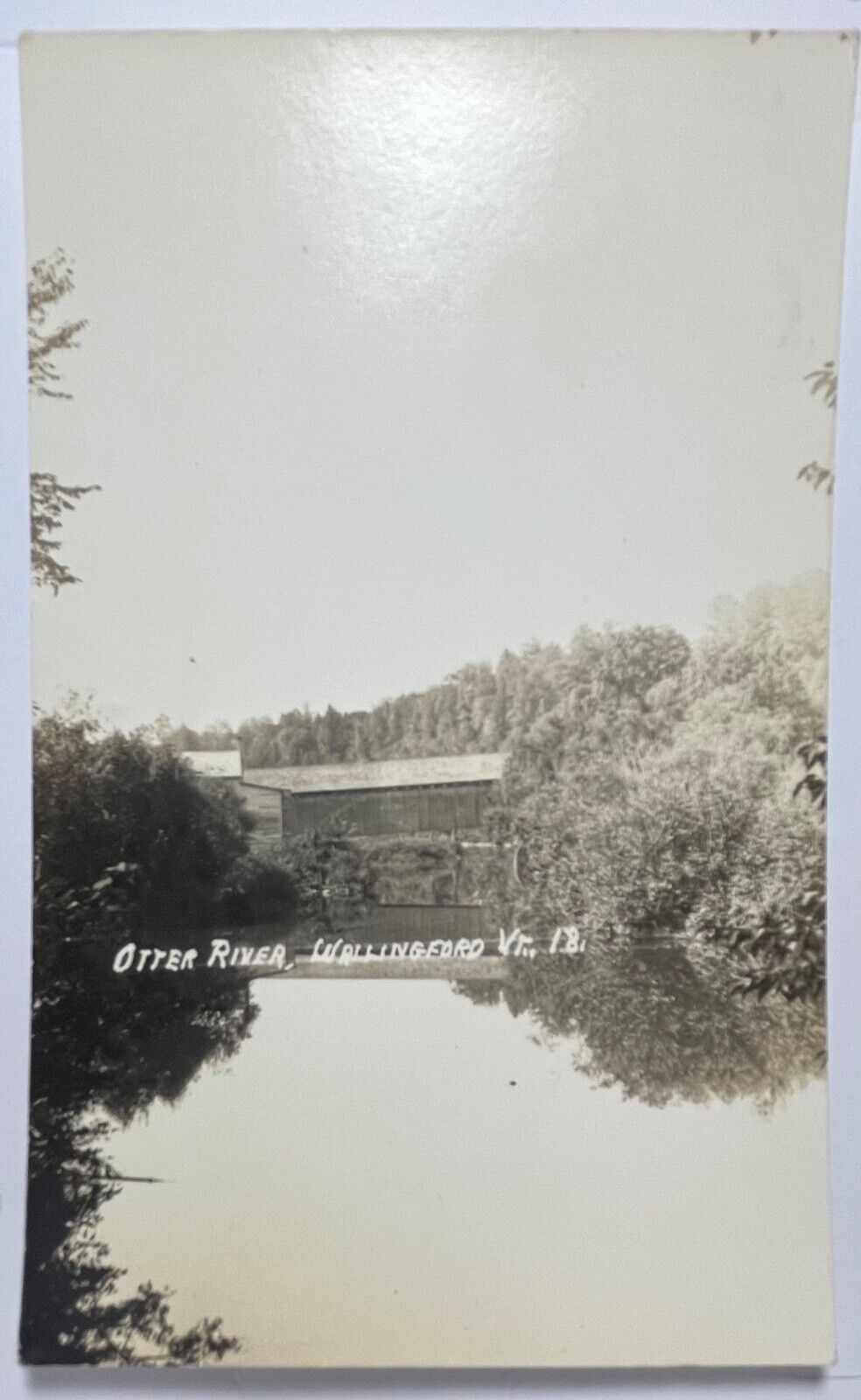 Real Photo Postcard RPPC Otter River Wallingford, Vt