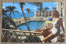 1950s Shoreham Norman Hotels and Villas Miami Beach FL Swimming Pool Postcard picture