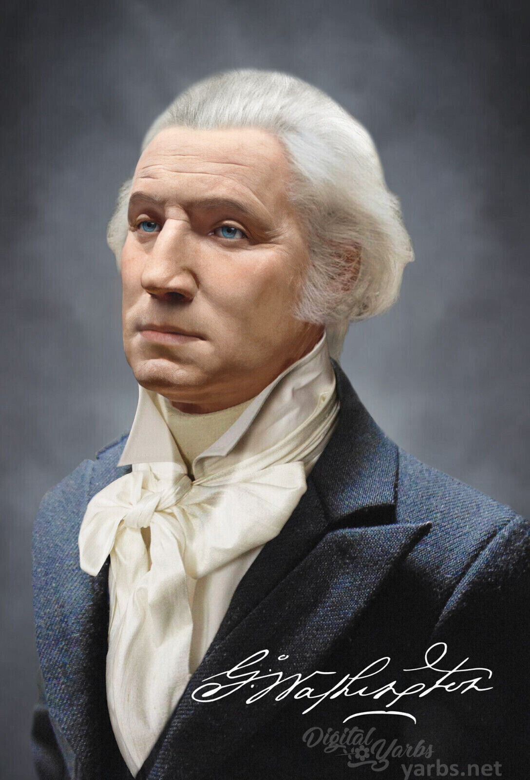 The Real Face of George Washington Houdon Life Mask NEW 2022 Image Postcard