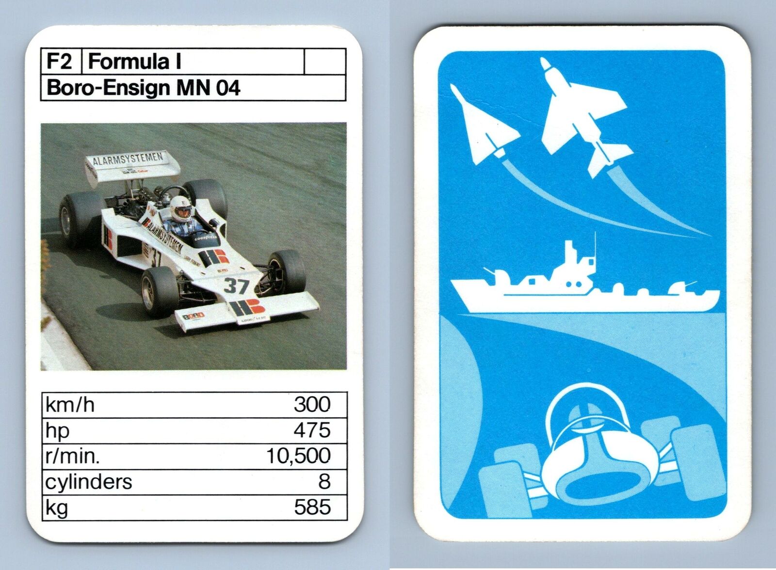 Boro-Ensign MN 04 - Formula 1 1970\'s ACE Trumps Card