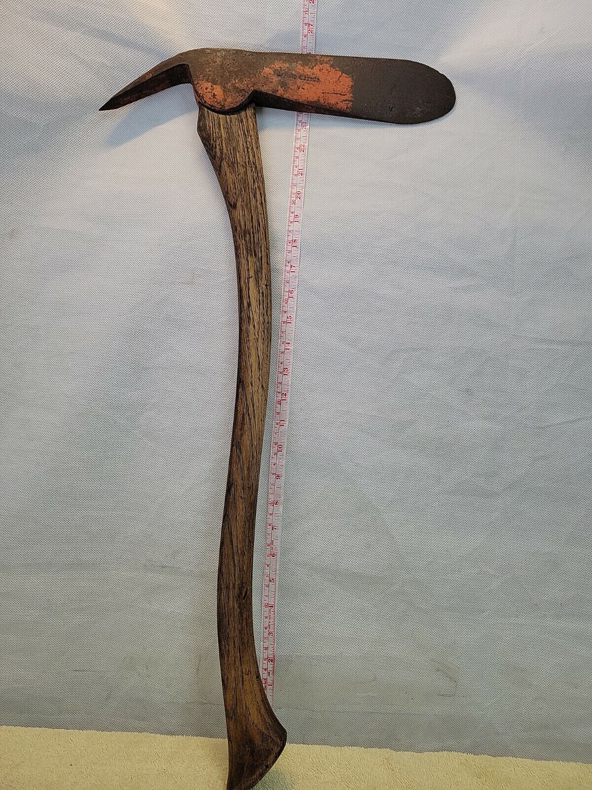 ANTIQUE GIFFORD -WOOD CO MARKED - ICE HARVESTING AXE W/ HANDLE -EARLY 1900S
