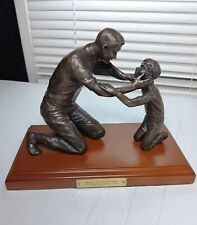 Heart Of The Father Bronze By Scott Stearman 4.2 lbs man and child scuplture picture