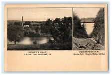 c1905 Dewey's Mills Woodstock R.R Railroad Quechee Vermont VT Antique Postcard picture
