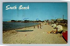 Groton Long Point CT, South Beach Looking West Connecticut Chrome c1966 Postcard picture